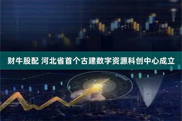财牛股配 河北省首个古建数字资源科创中心成立
